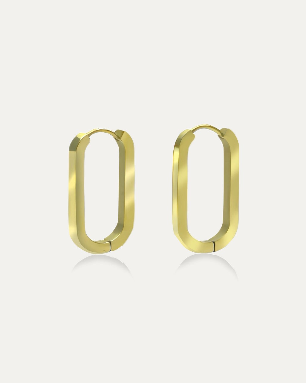 Aly Gold Oval Hoops