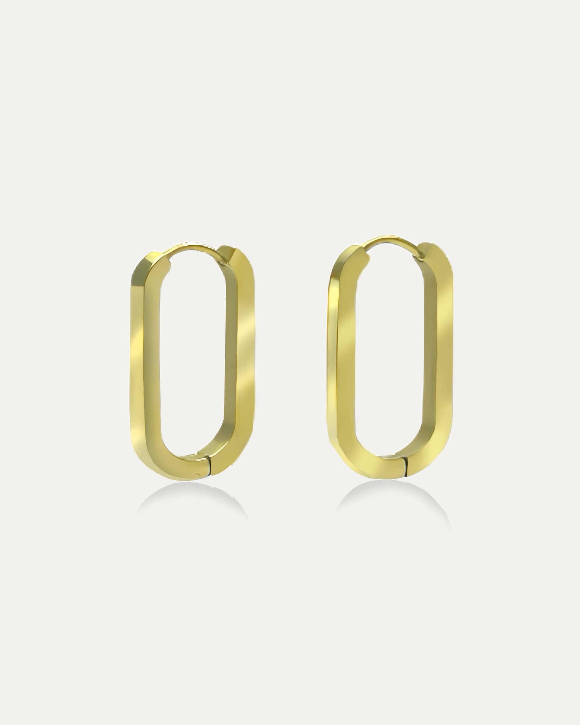 Aly Gold Oval Hoops