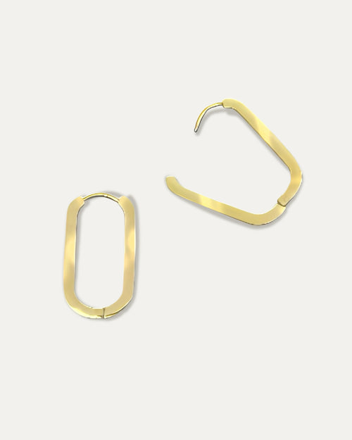 Aly Gold Oval Hoops