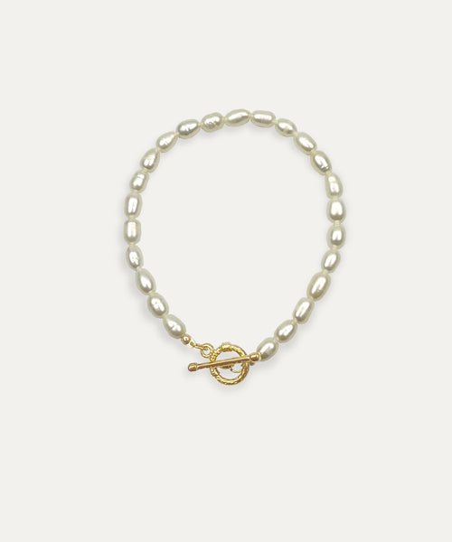 Ariel Pearl & Gold Bracelet