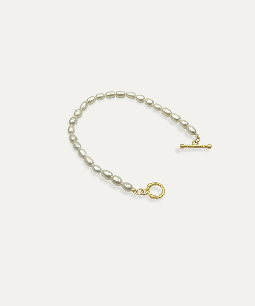 Ariel Pearl & Gold Bracelet