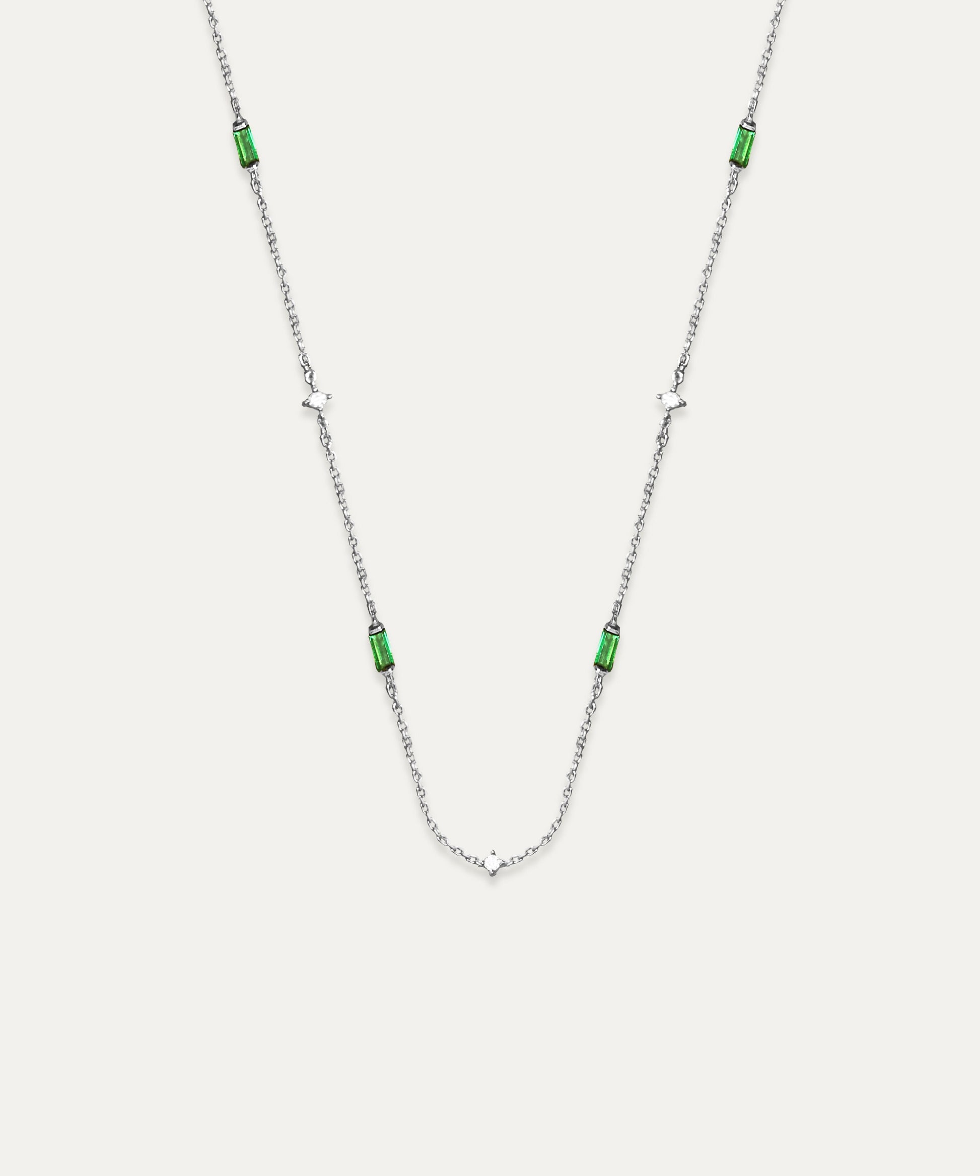 Arlo Silver Baguette Link Necklace