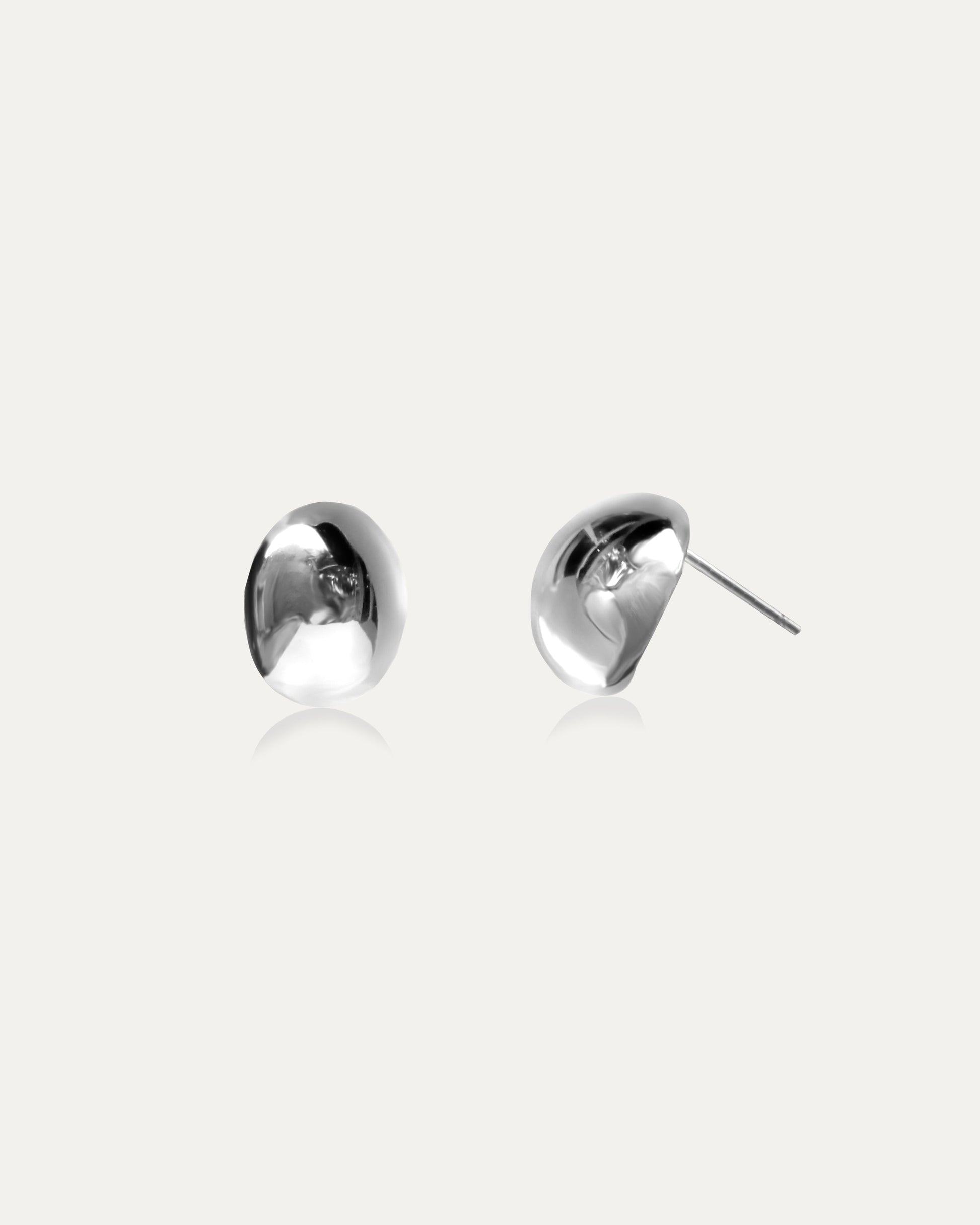 Cassie Silver Droplet Studs