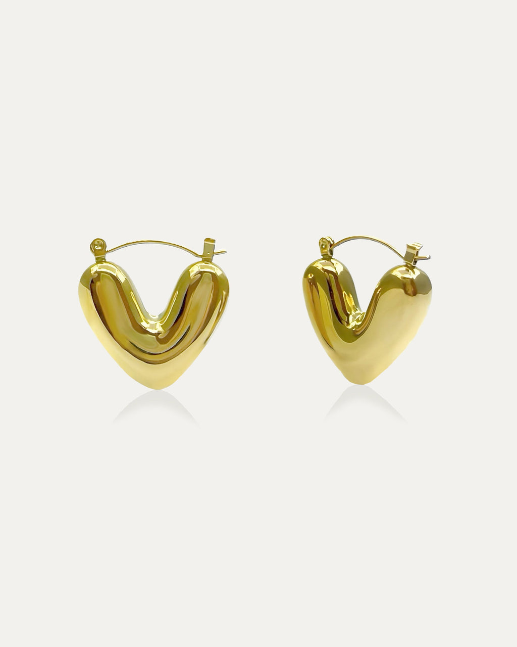 Courtney Gold Heart Hoops