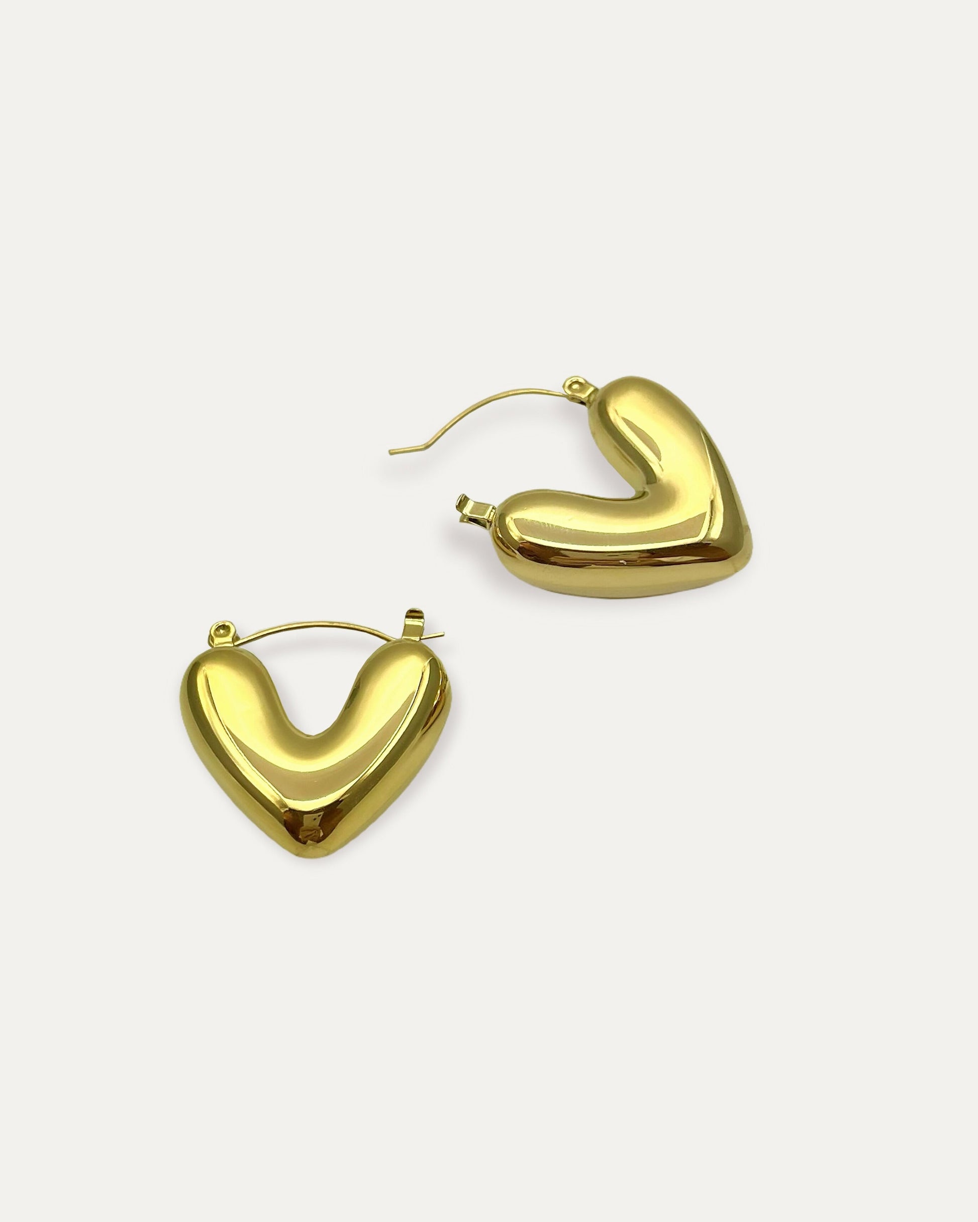 Courtney Gold Heart Hoops
