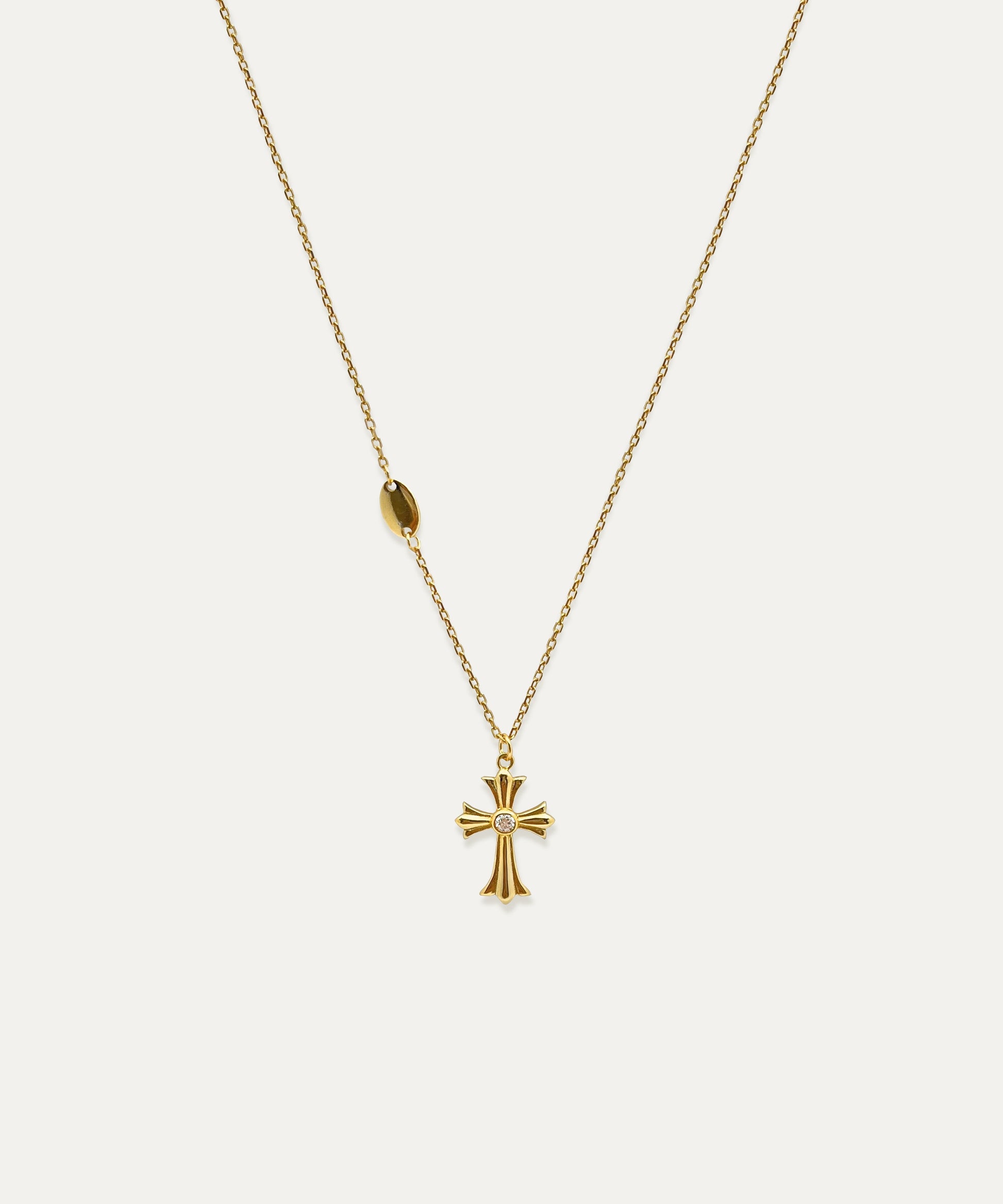 Damian Gold Cross Necklace