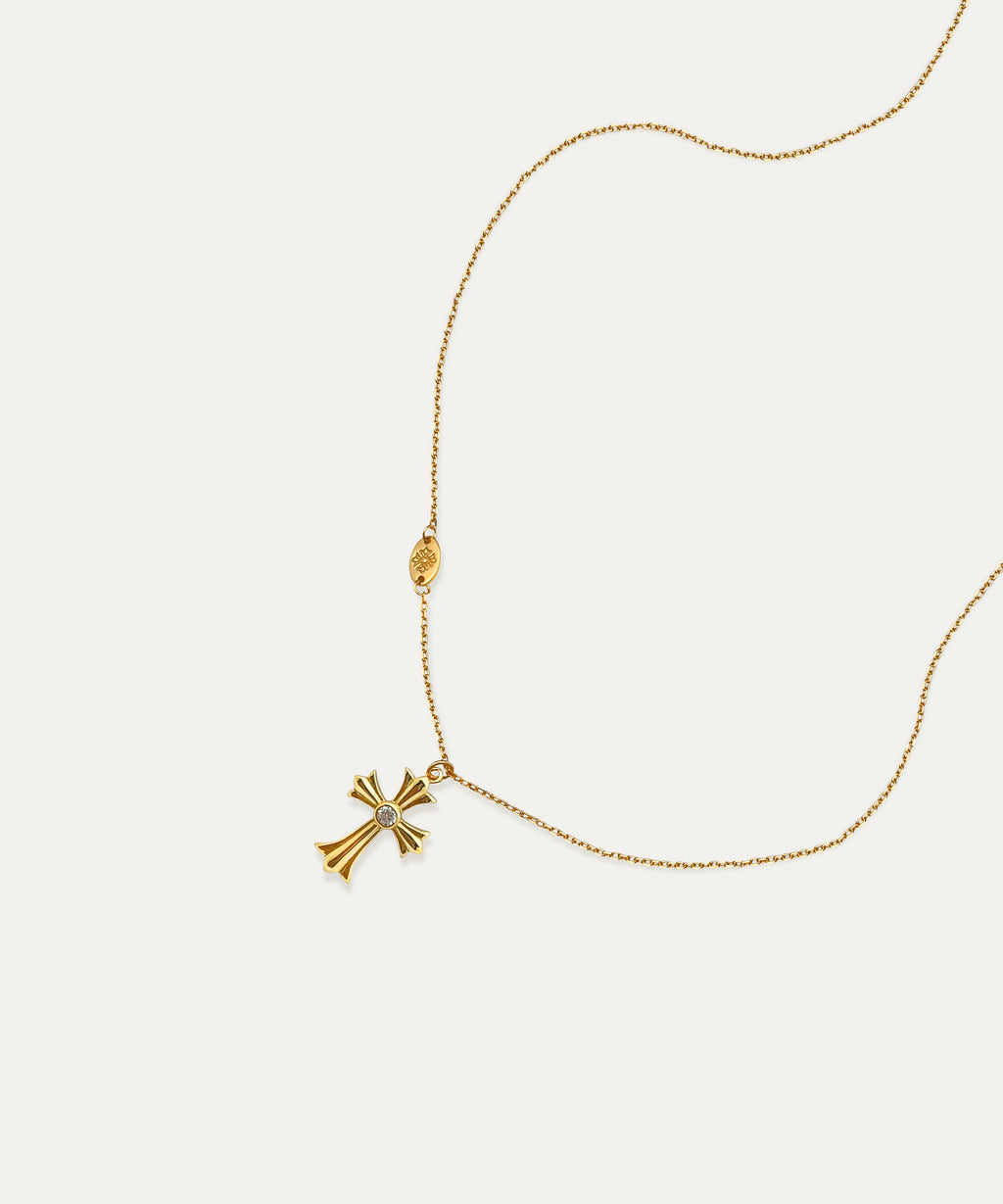 Damian Gold Cross Necklace