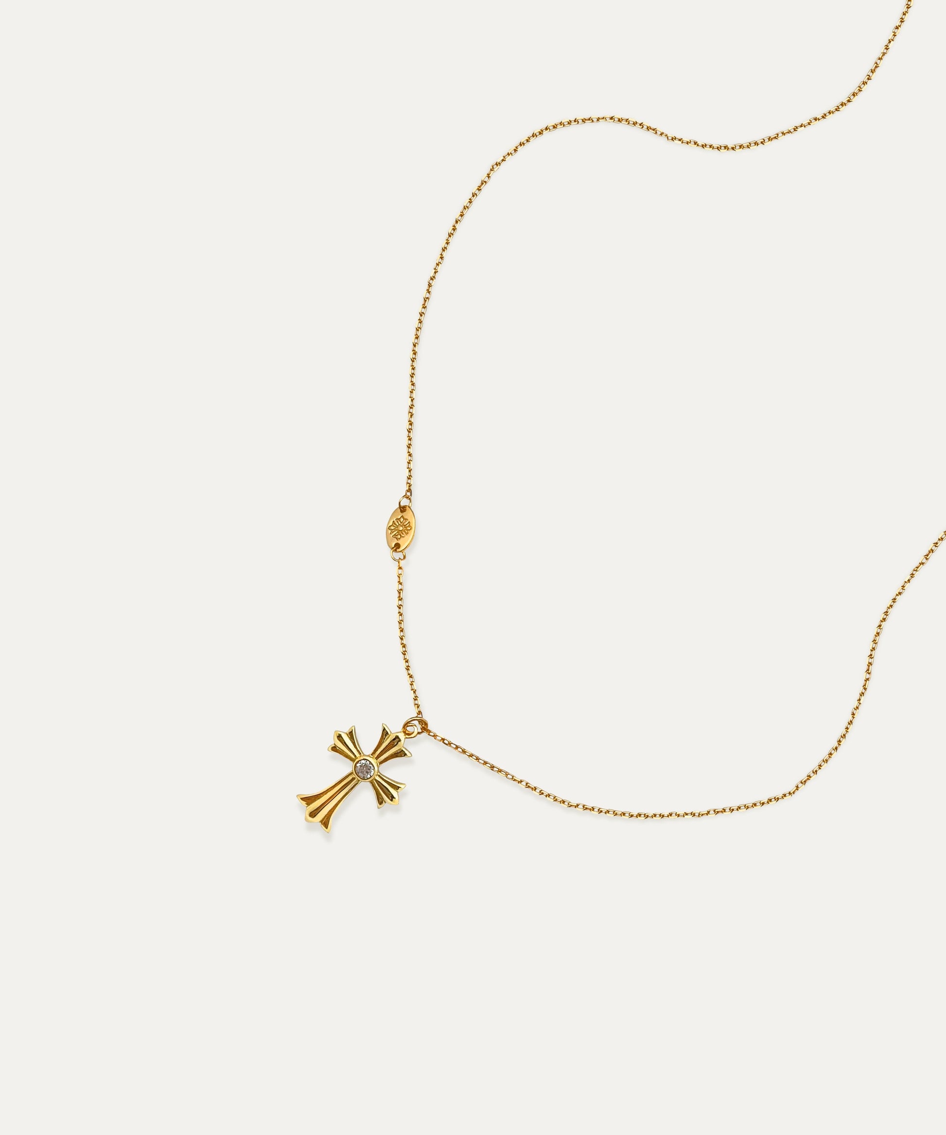 Damian Gold Cross Necklace