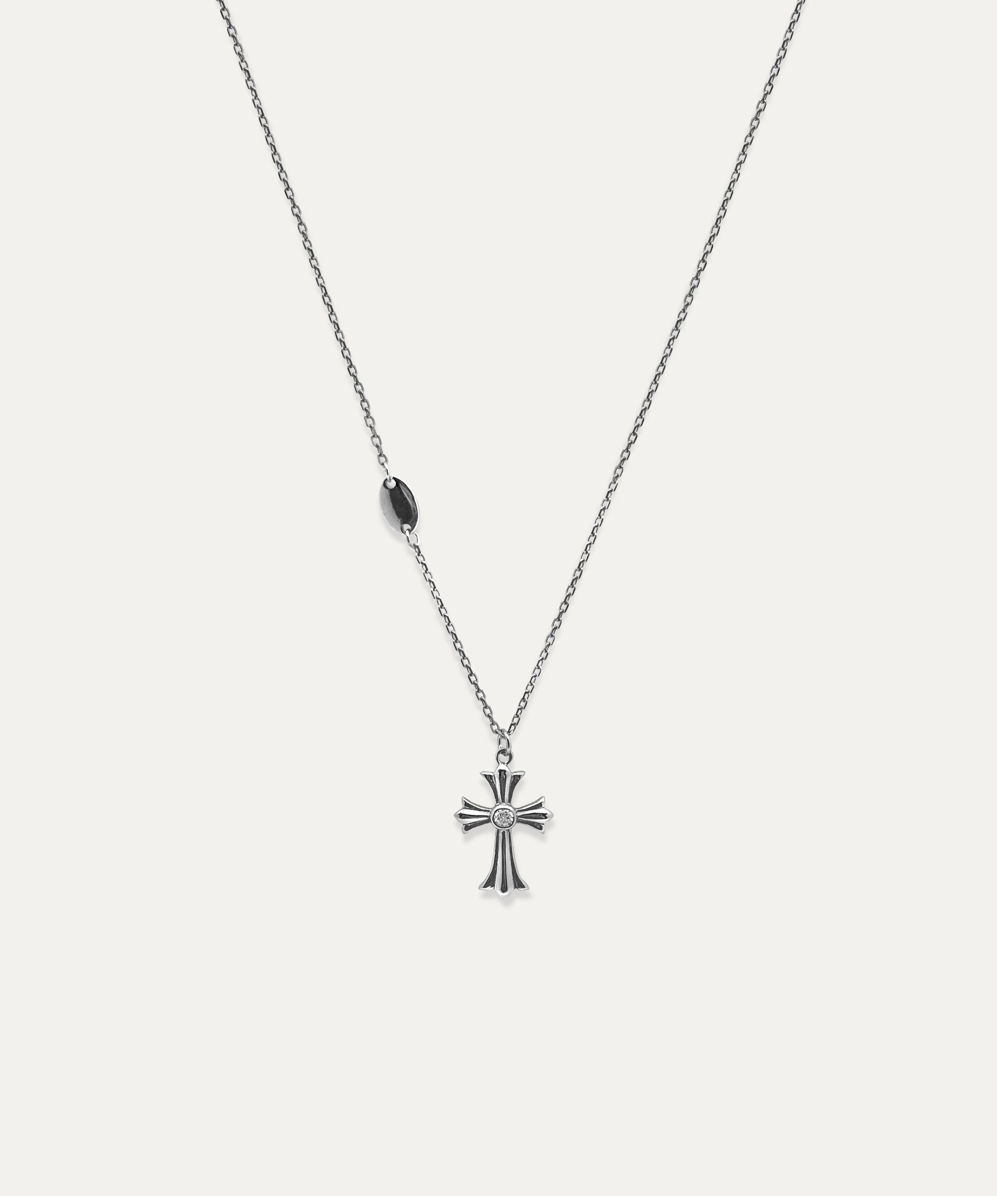 Damian Silver Cross Necklace
