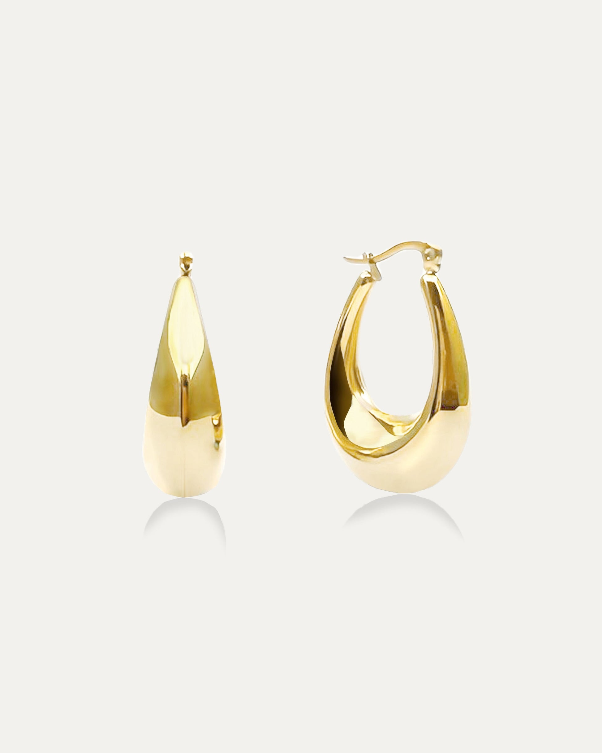 Dewdrop Chunky Gold Hoops Medium
