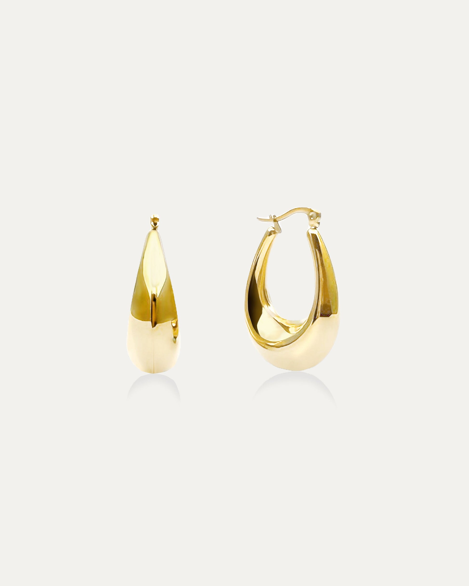 Dewdrop Chunky Gold Hoops Small