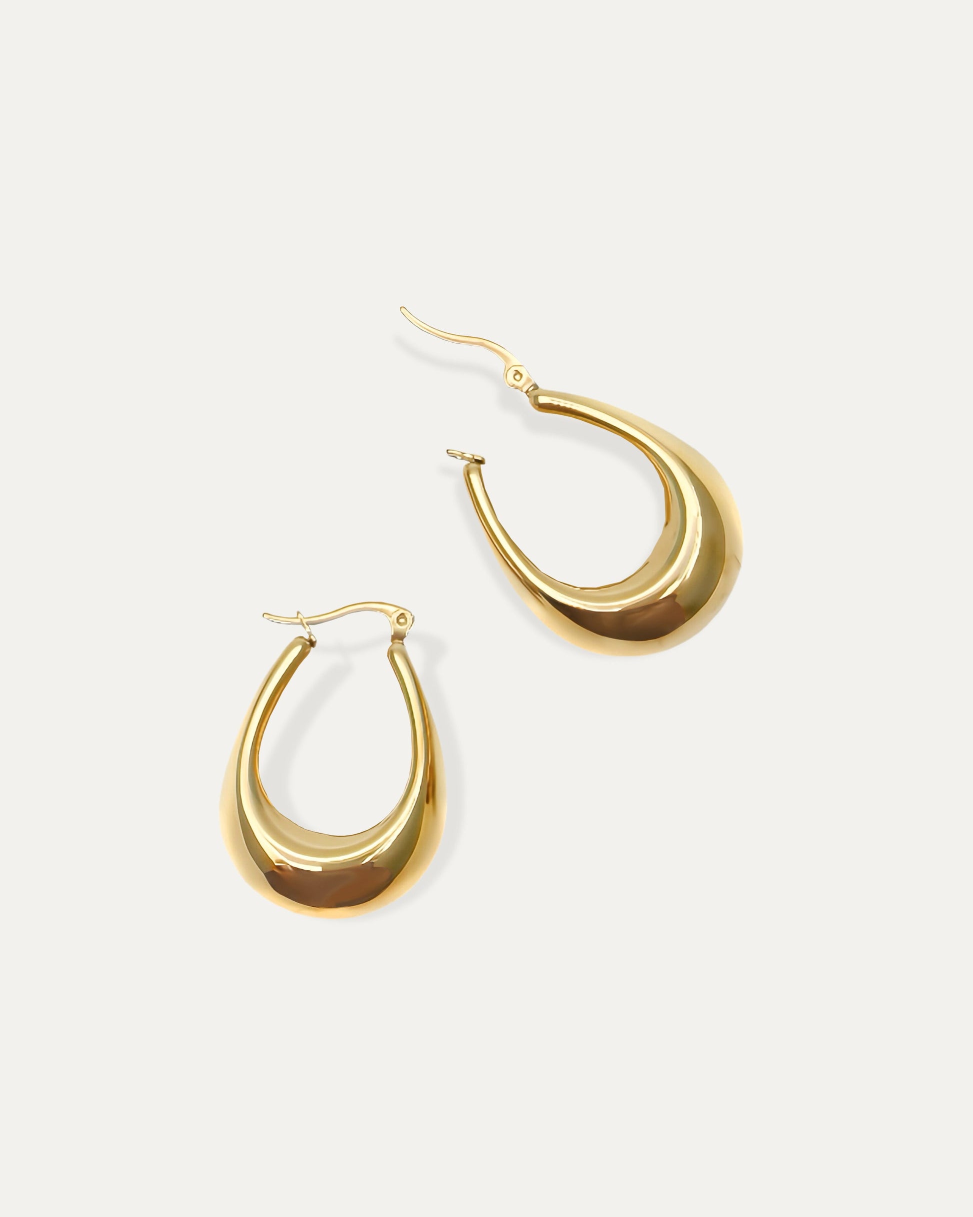 Dewdrop Chunky Gold Hoops Small