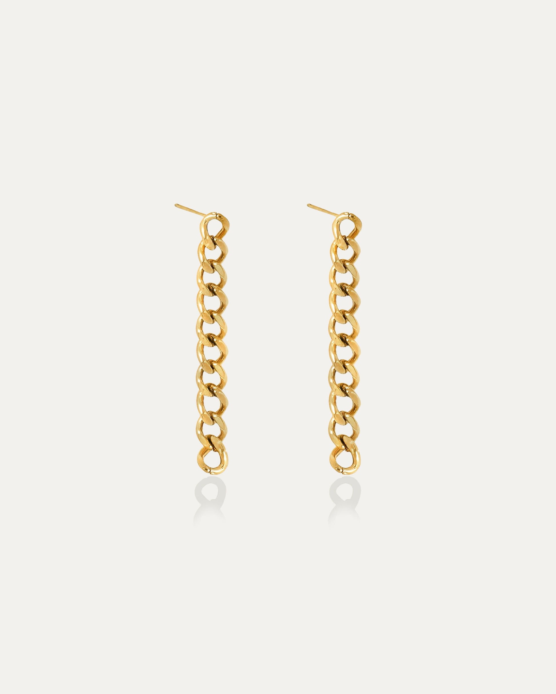 Fez Cuban Link Chain Earrings