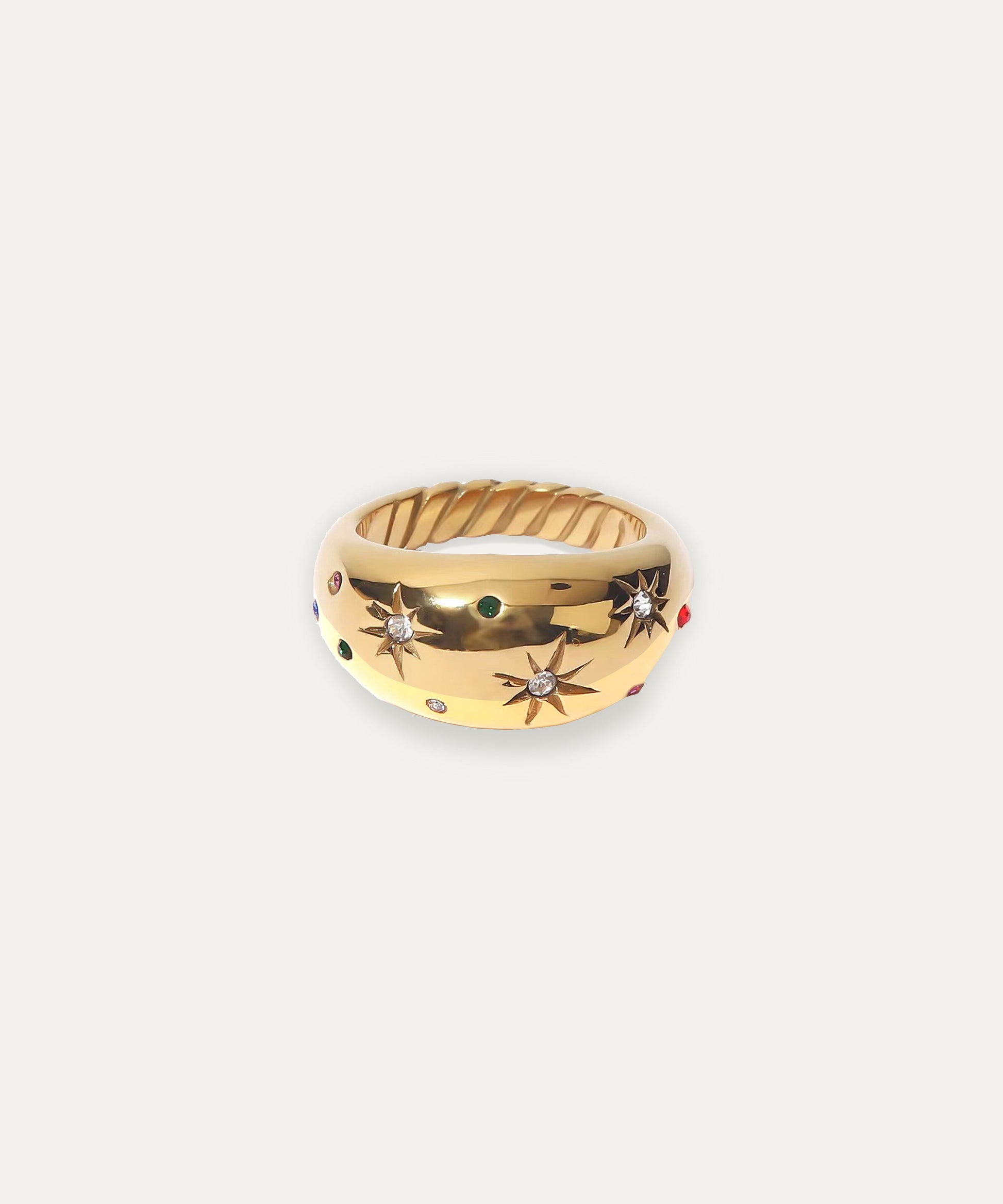 Galaxy Gold Dome Ring