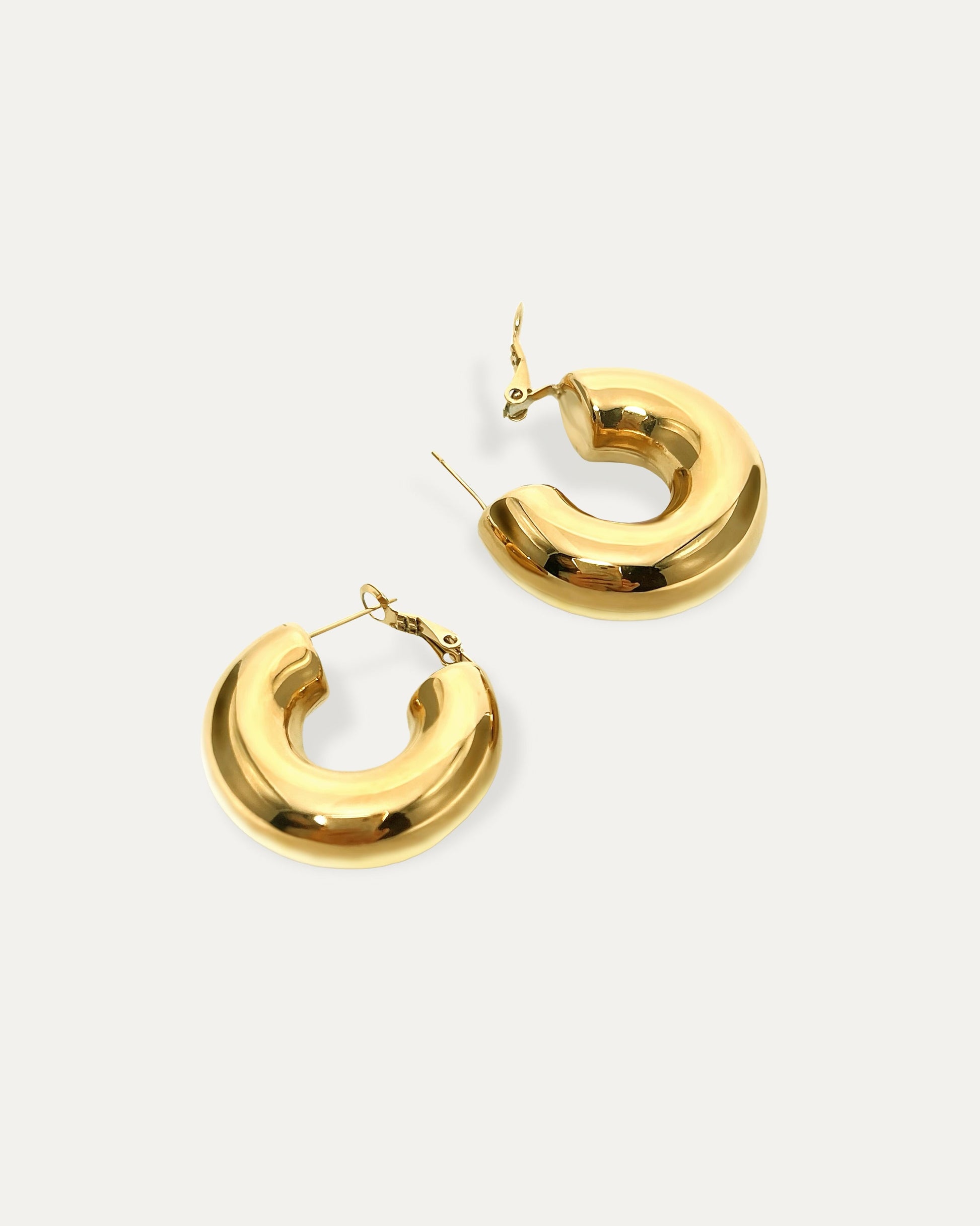 Gold Chunky Medium Hoops