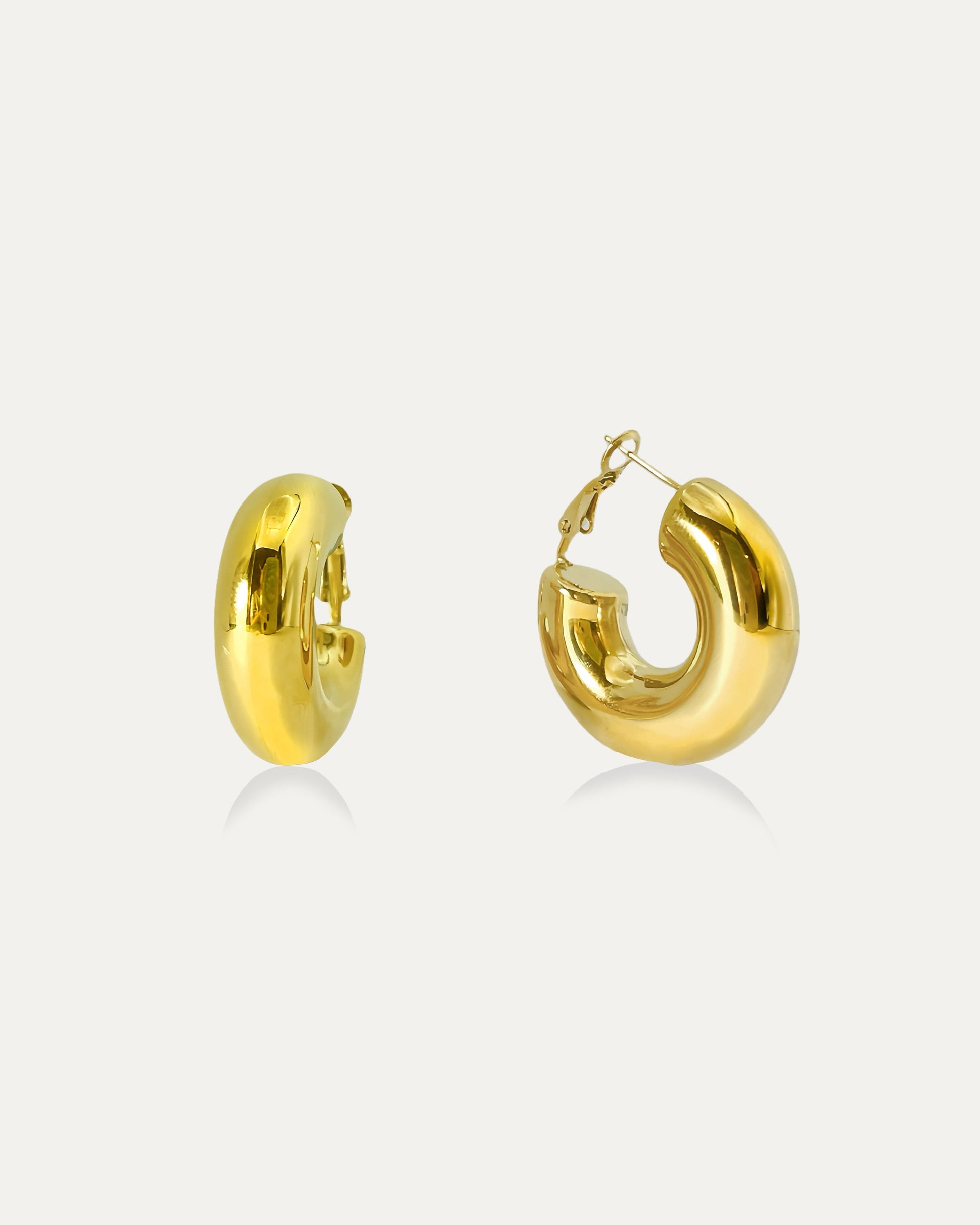 Gold Chunky Medium Hoops