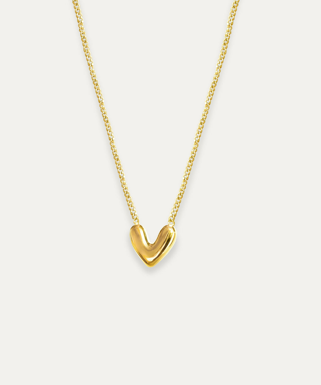 Ina Puffy Heart Chain Necklace