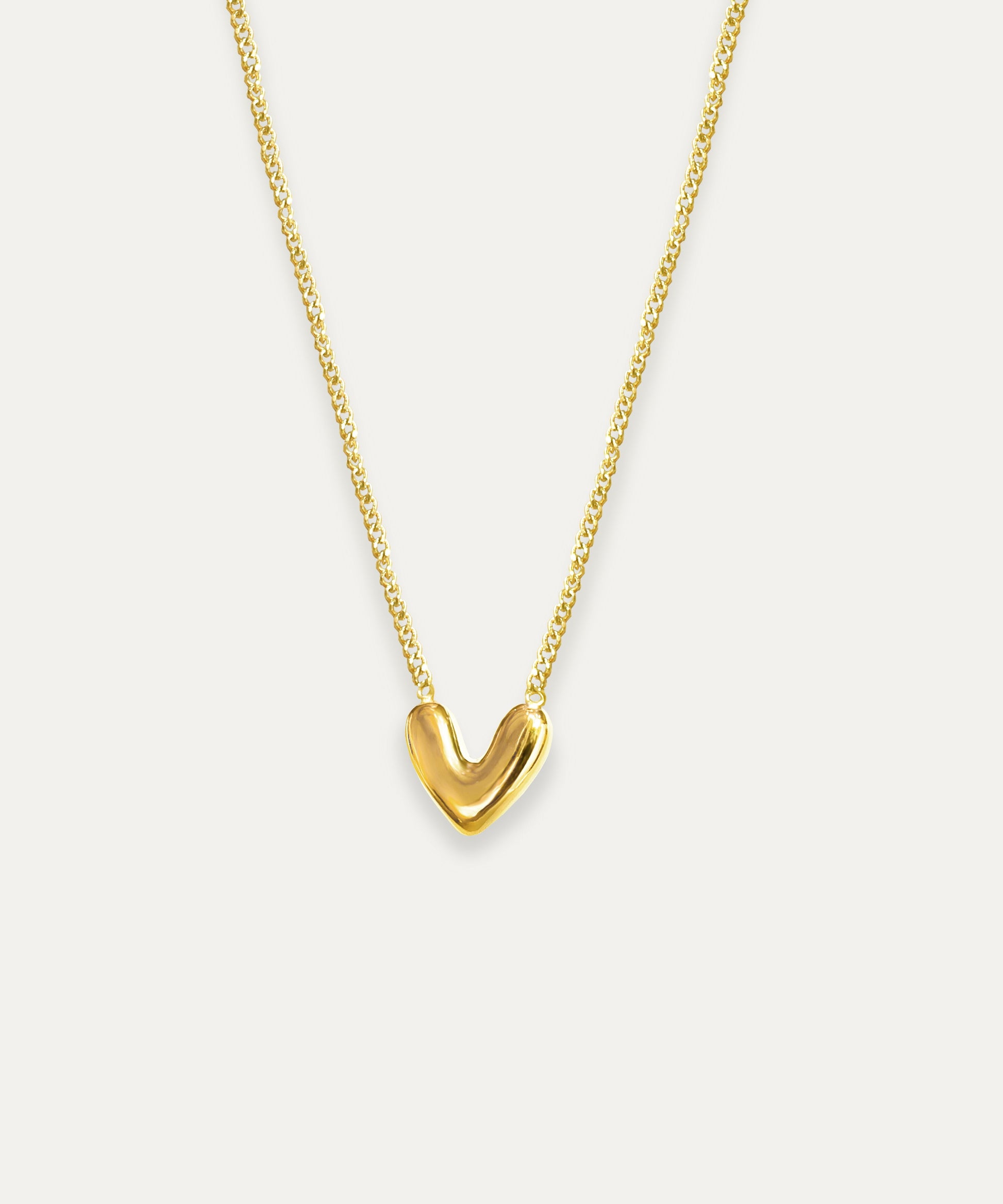 Ina Puffy Heart Chain Necklace