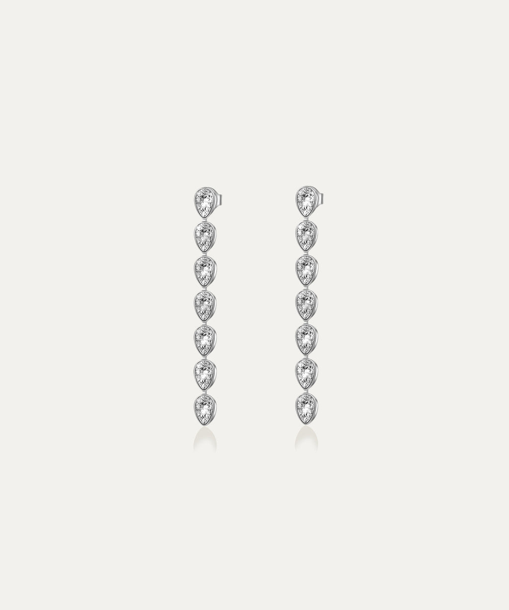 Lana Silver Pear Drop Earrings