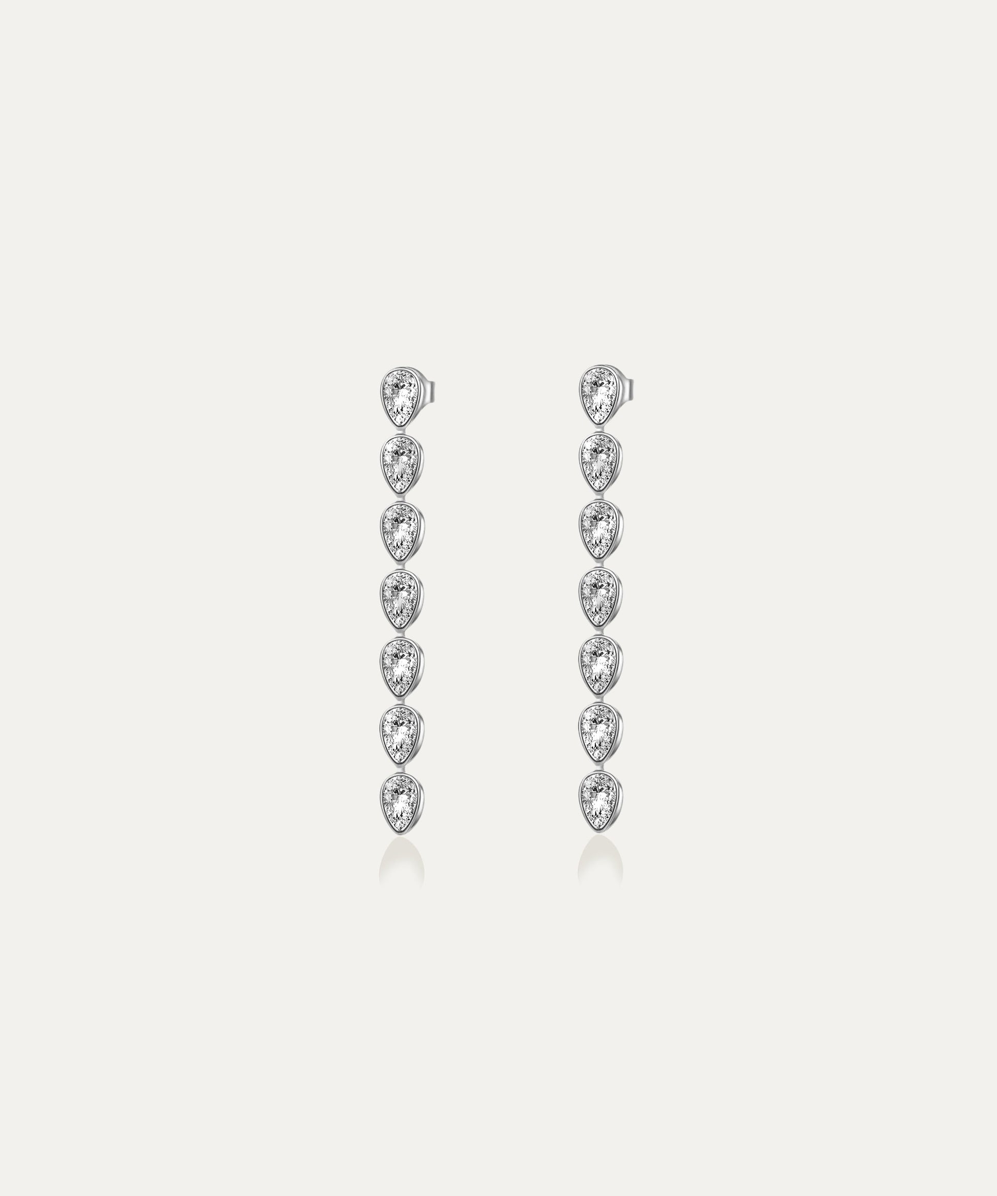 Lana Silver Pear Drop Earrings