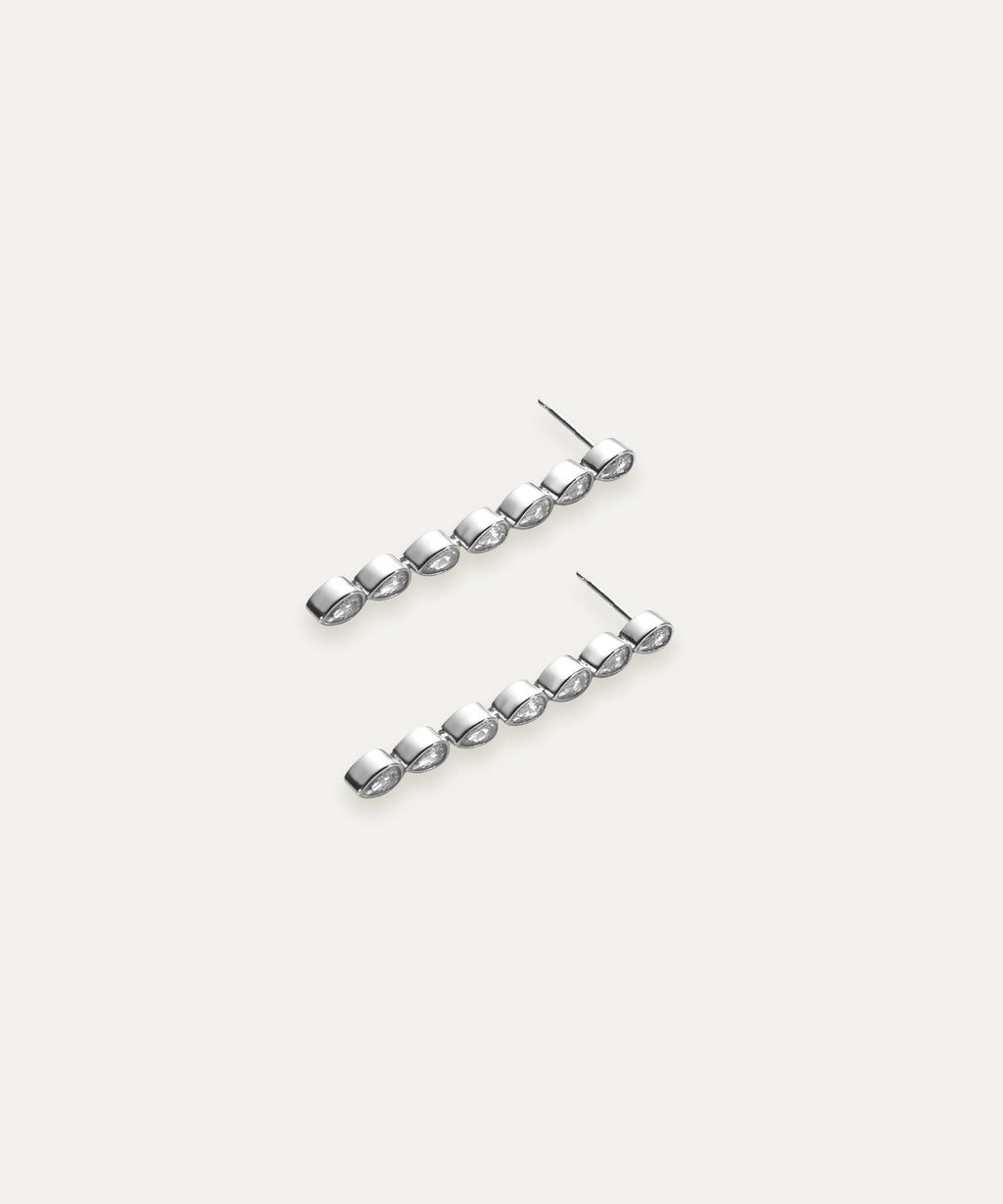 Lana Silver Pear Drop Earrings