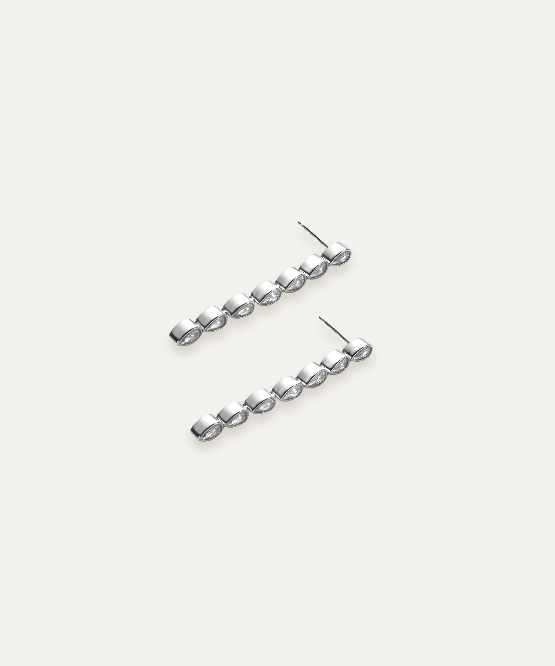 Lana Silver Pear Drop Earrings