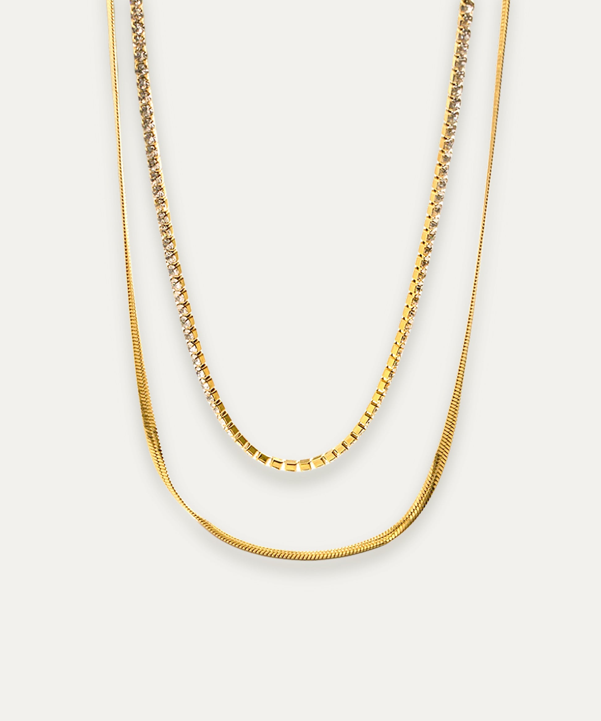 Minka Double Layer Tennis Necklace