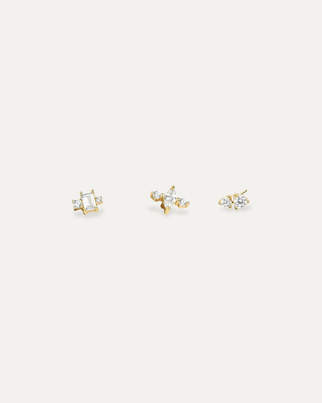 Pisces Clear Gems Earring Set