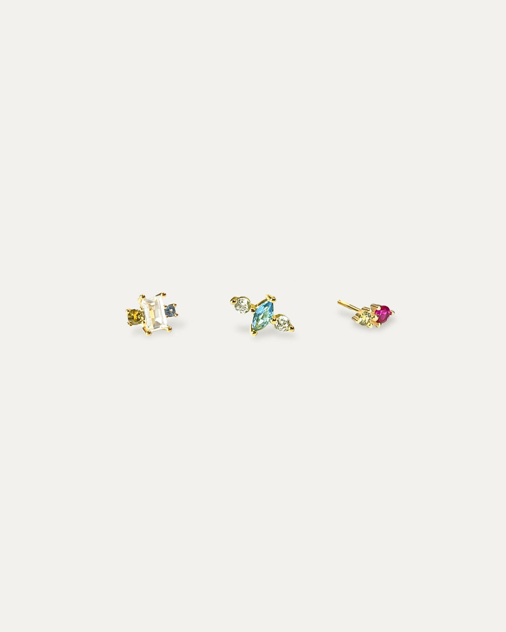 Pisces Colorful Gems Earring Set