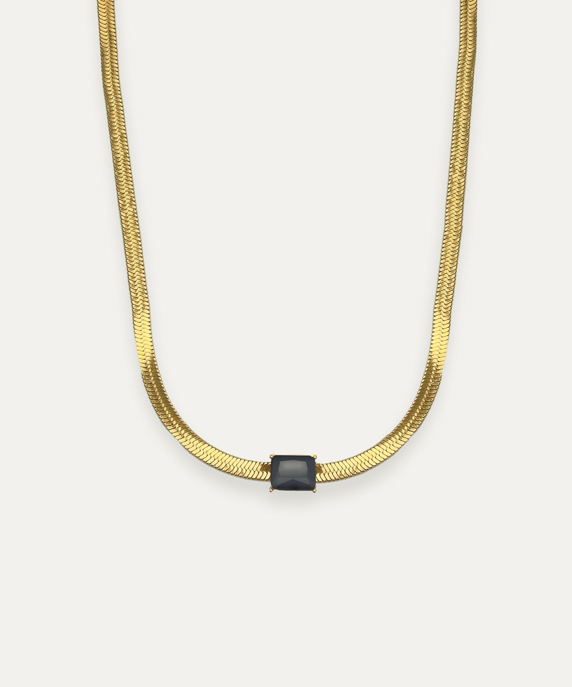 Rhea Emerald Cut Crystal Necklace