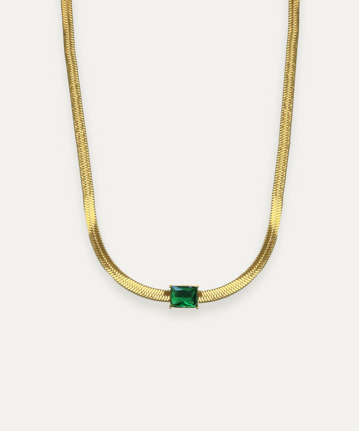 Rhea Emerald Cut Crystal Necklace