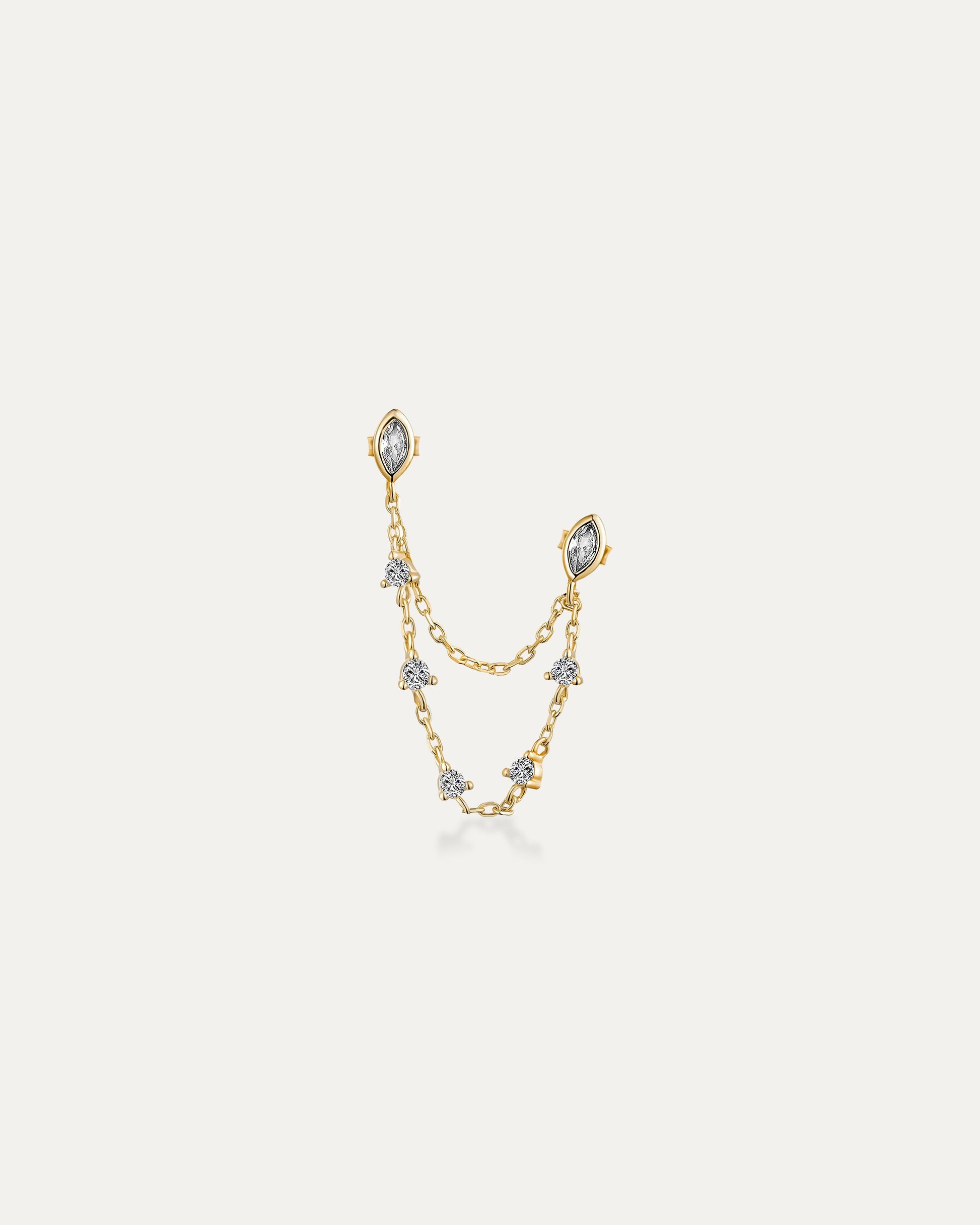 Ryn Connected Chain Earrings