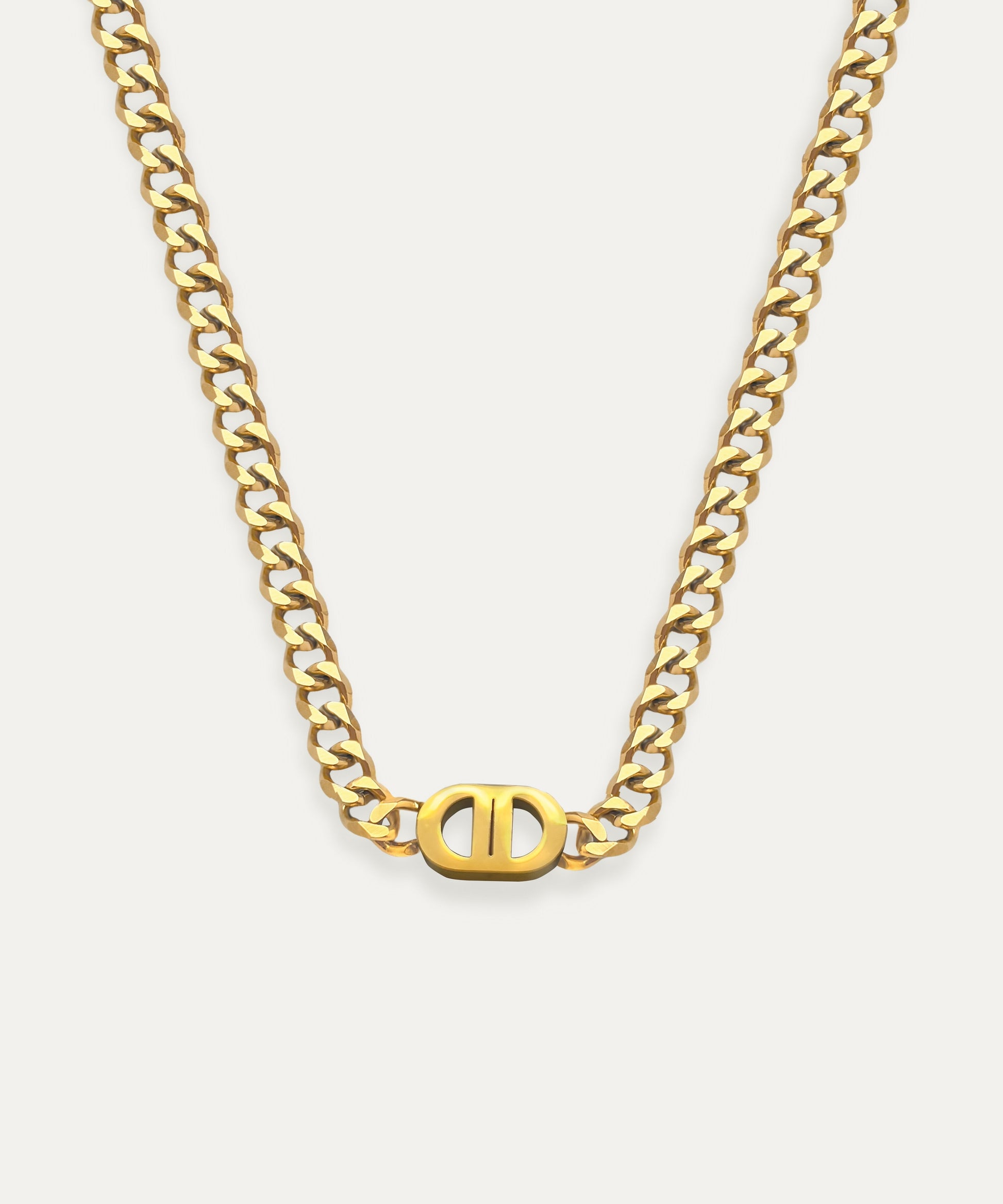 Saint Gold Curb Chain Necklace