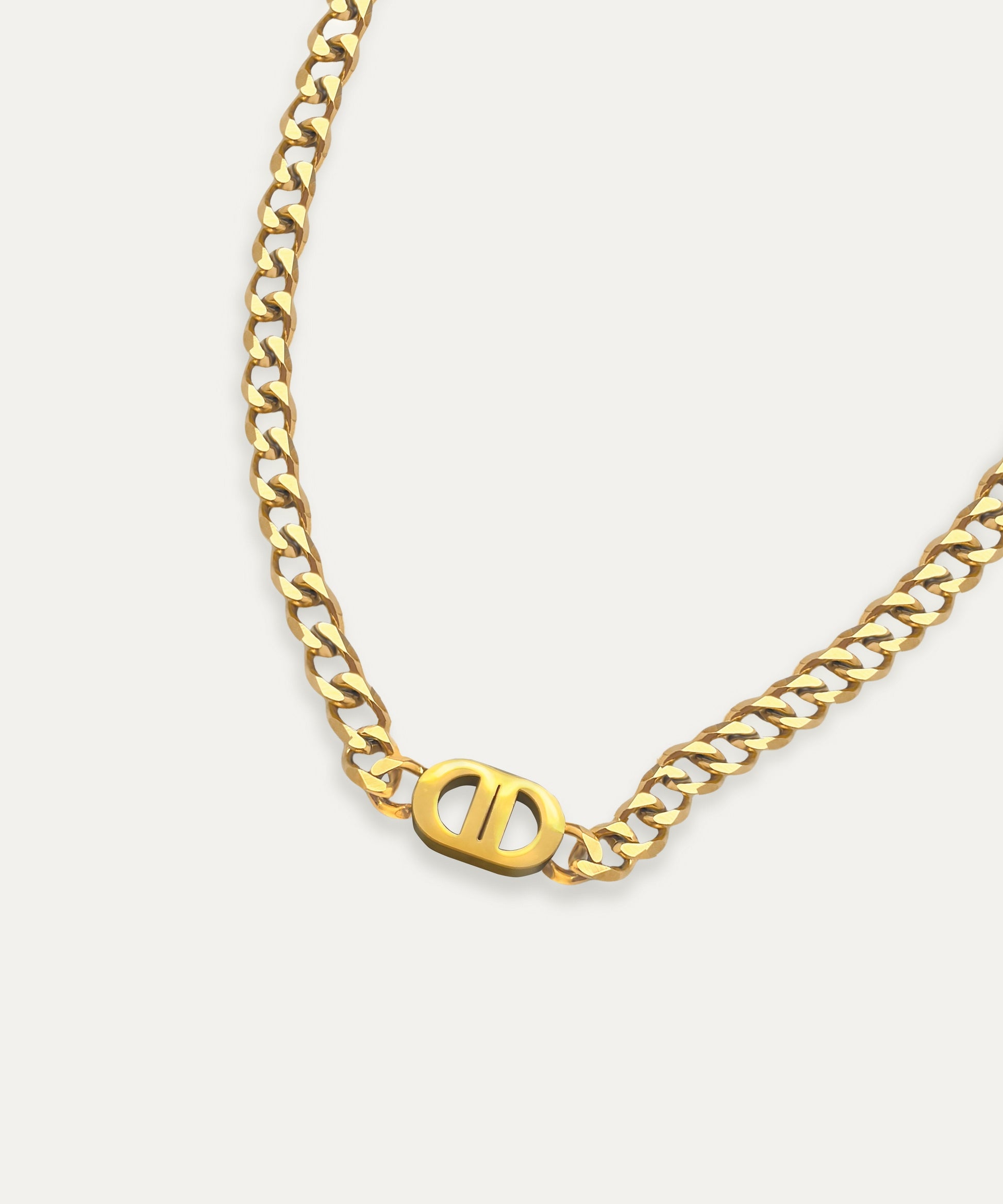 Saint Gold Curb Chain Necklace