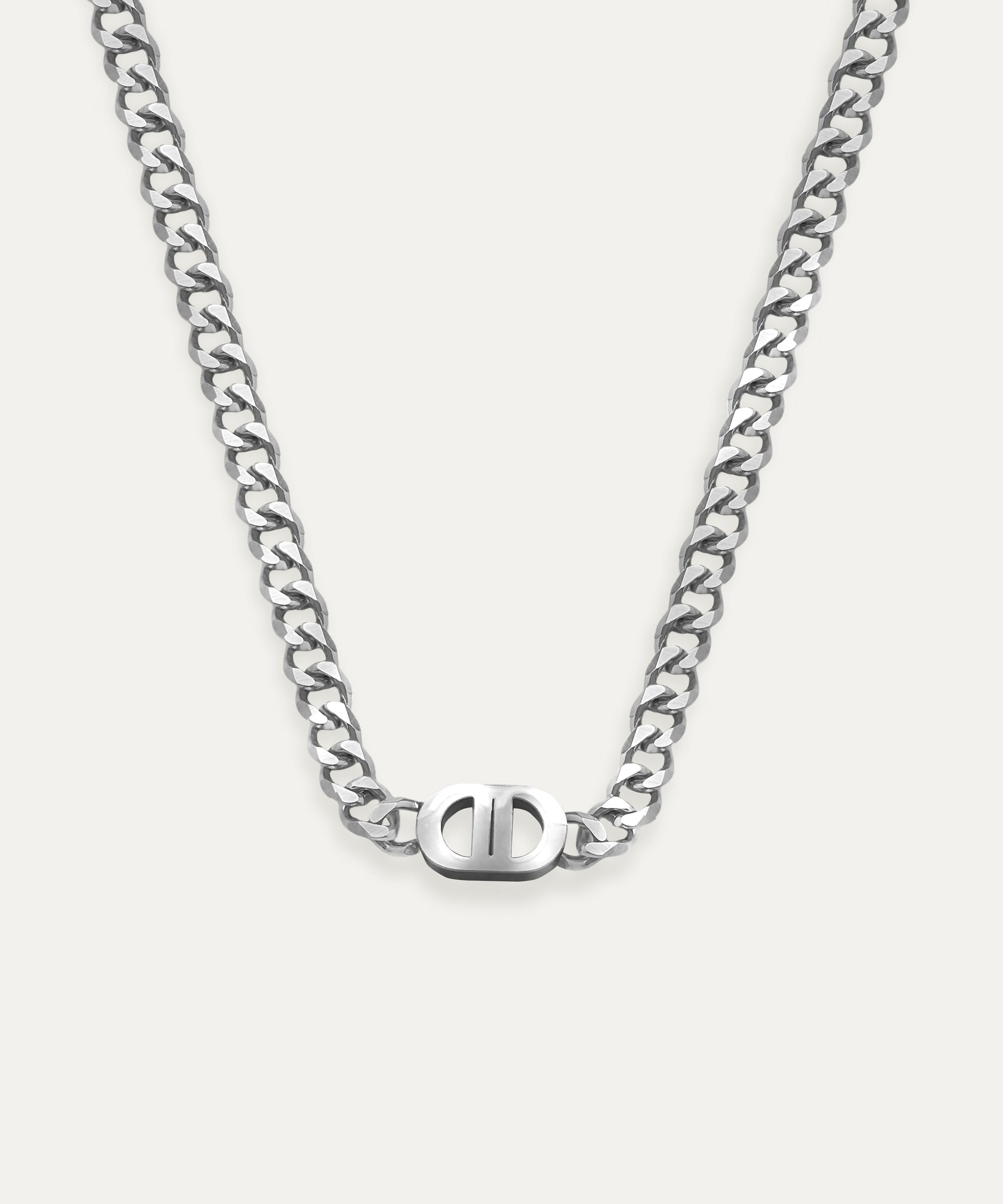 Saint Silver Curb Chain Necklace