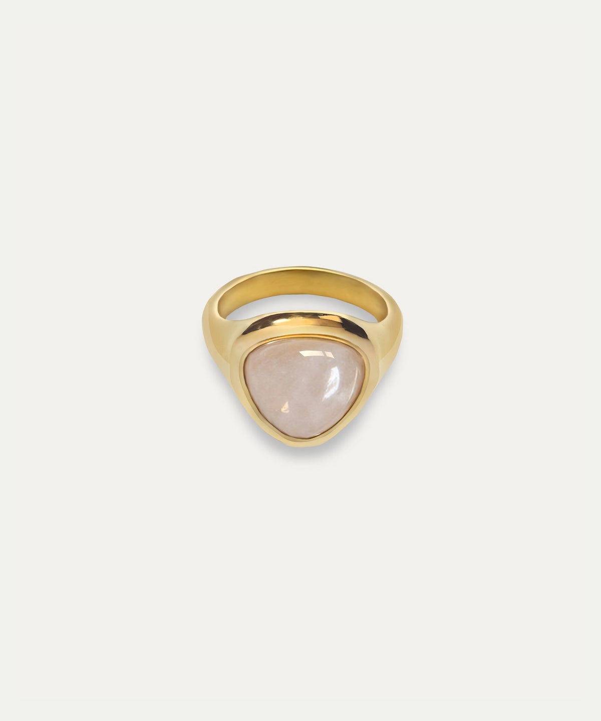 Solara Gold Rose Quartz Ring
